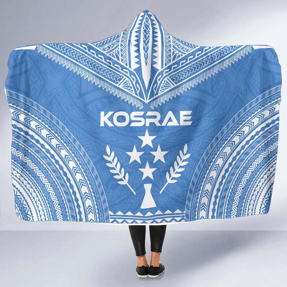 Kosrae Flag Polynesian Chief Hooded Blanket