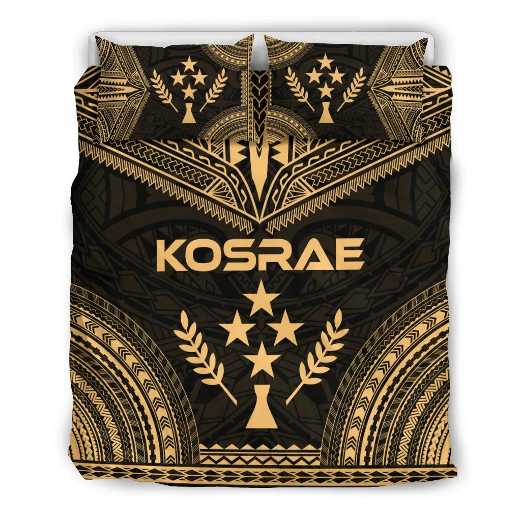 Kosrae Polynesian Chief Duvet Cover Set - Gold Version
