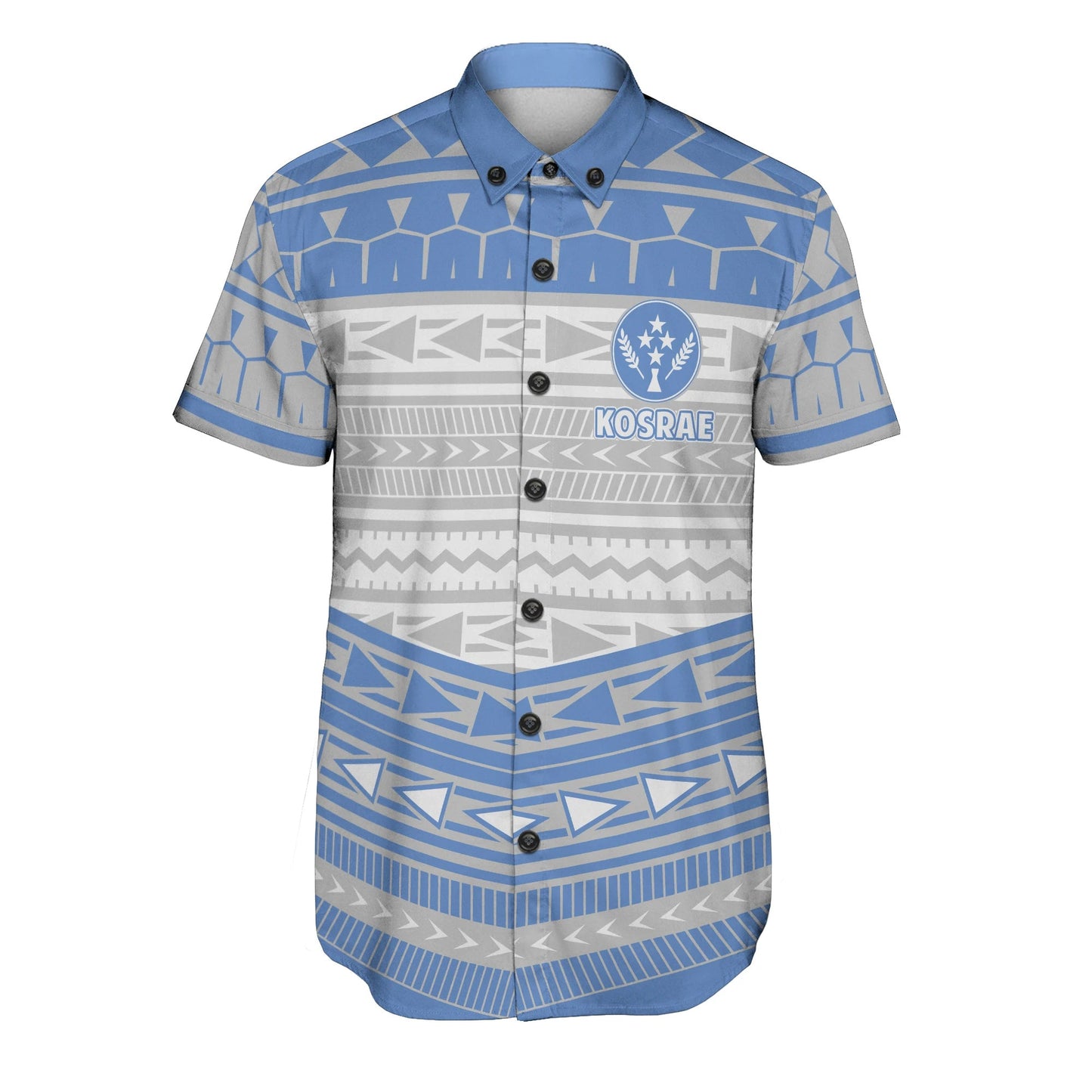 Kosrae Short Sleeve Shirt Polynesian Pattern