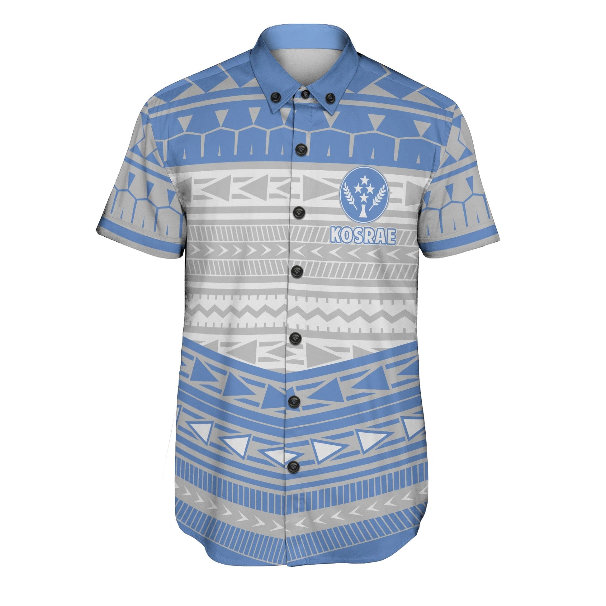Kosrae Short Sleeve Shirt Polynesian Pattern