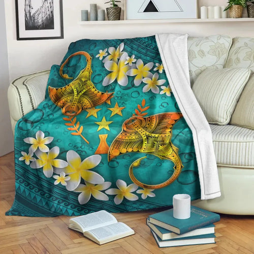 Kosrae Micronesia Blanket - Manta Ray Ocean