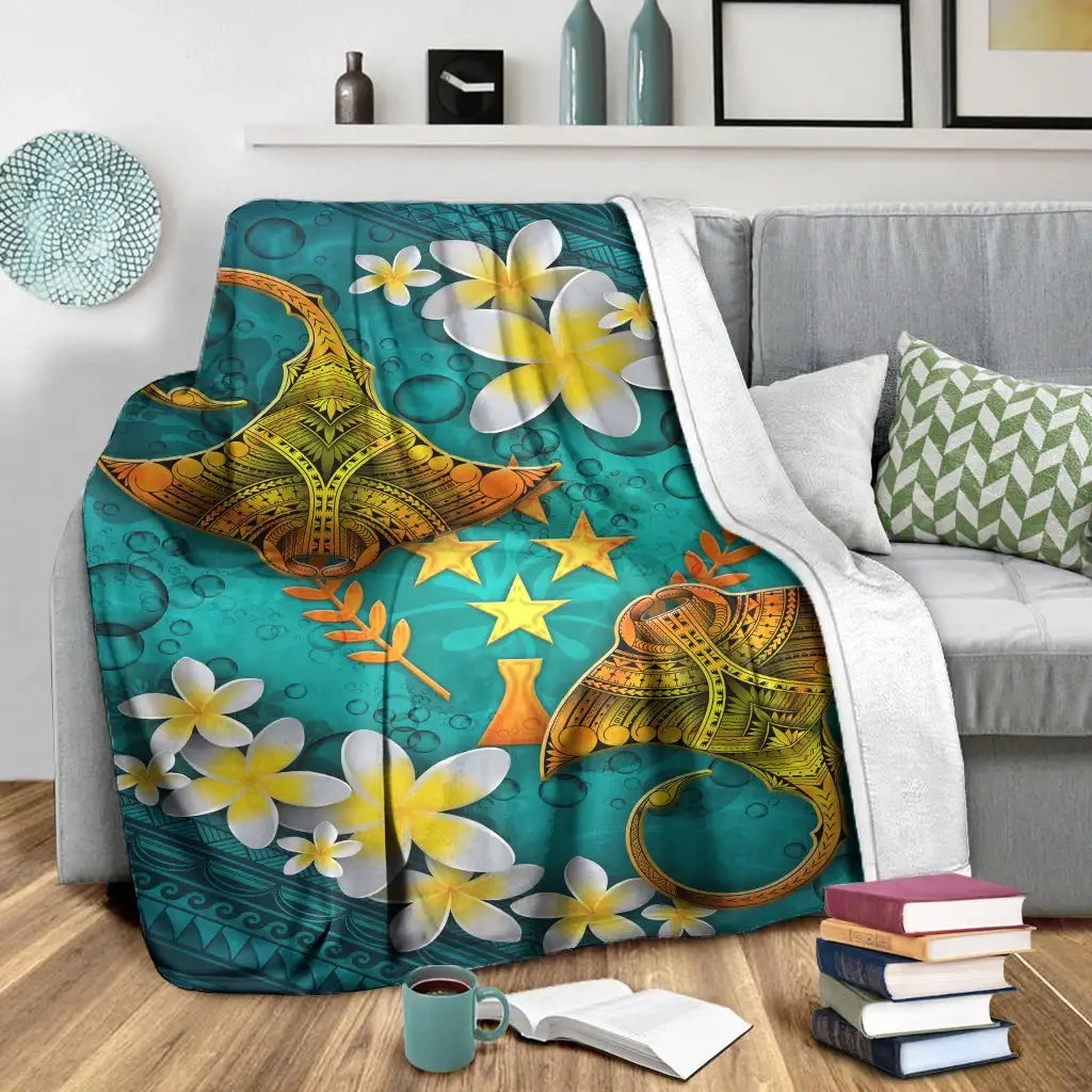 Kosrae Micronesia Blanket - Manta Ray Ocean