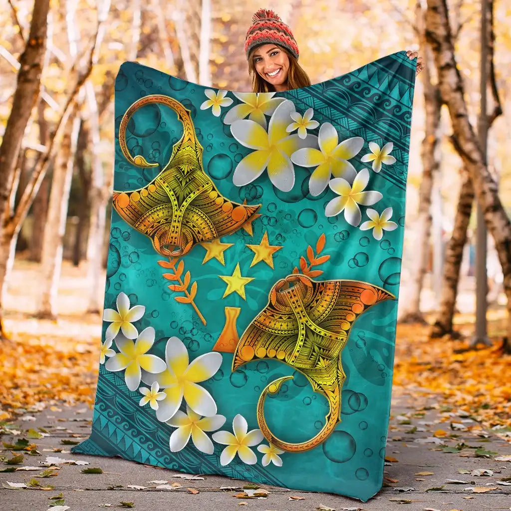 Kosrae Micronesia Blanket - Manta Ray Ocean
