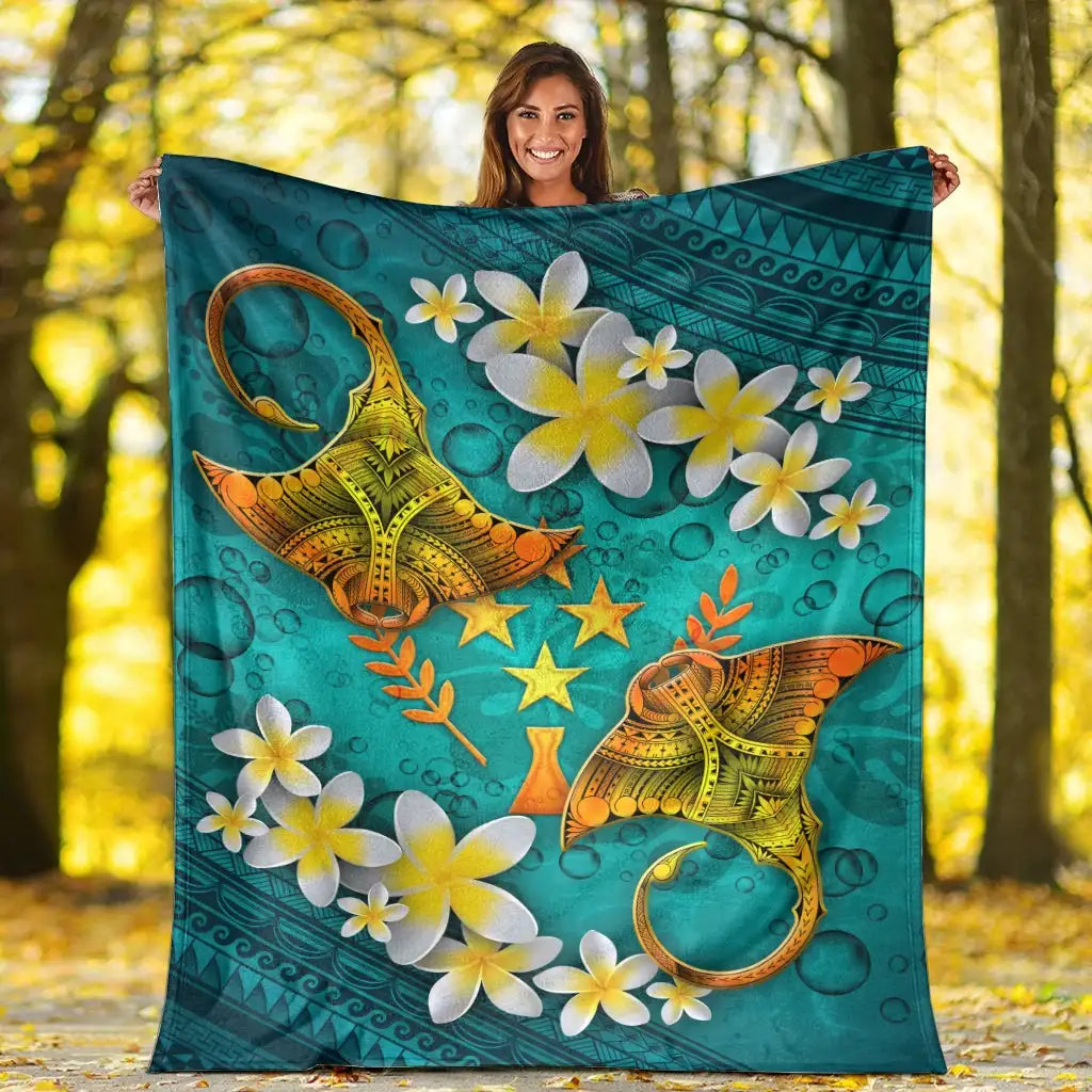 Kosrae Micronesia Blanket - Manta Ray Ocean