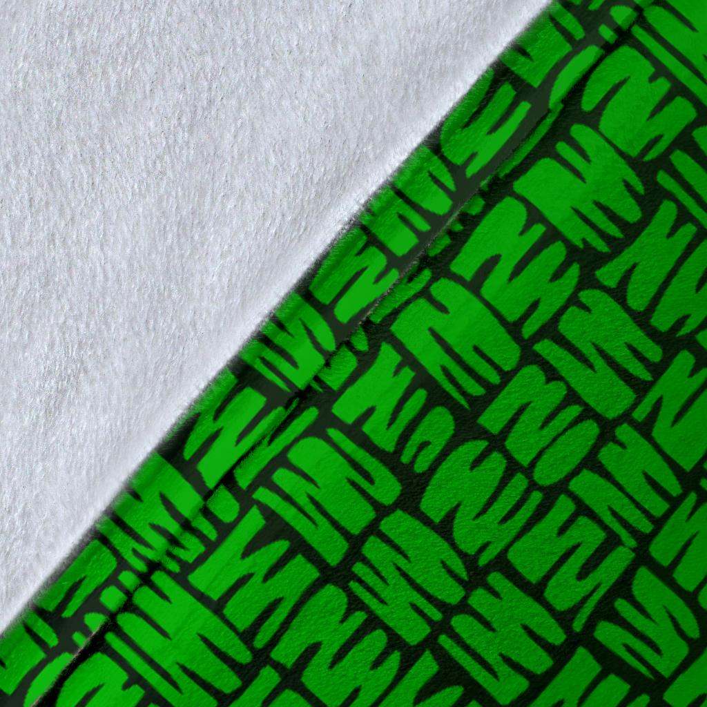 Kosrae Micronesia Premium Blanket Green - Turtle With Hook