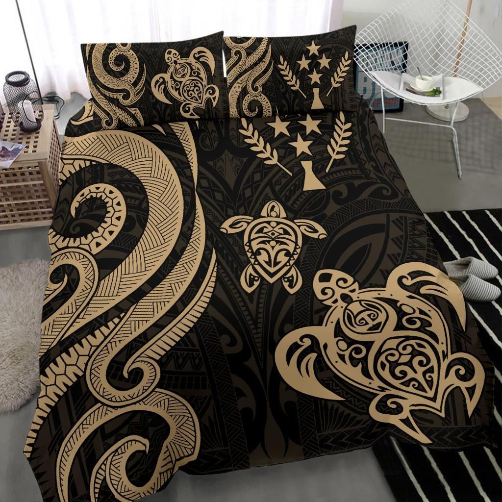 Kosrae Micronesian Bedding Set - Gold Tentacle Turtle