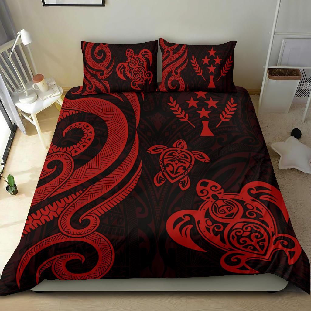 Kosrae Micronesian Bedding Set - Red Tentacle Turtle