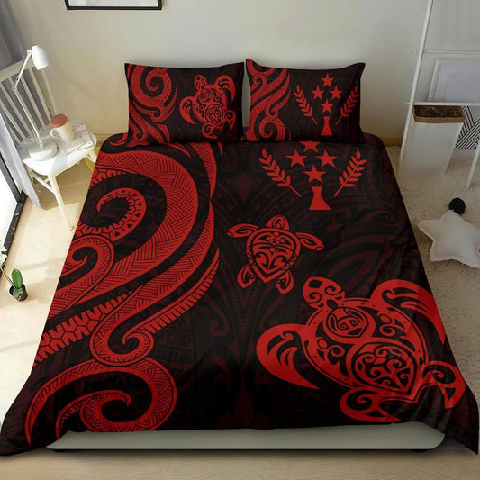 Kosrae Micronesian Bedding Set - Red Tentacle Turtle