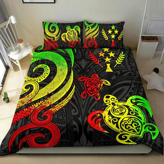 Kosrae Micronesian Bedding Set - Reggae Tentacle Turtle