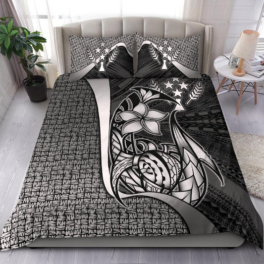 Kosrae Micronesian Bedding Set White - Turtle With Hook