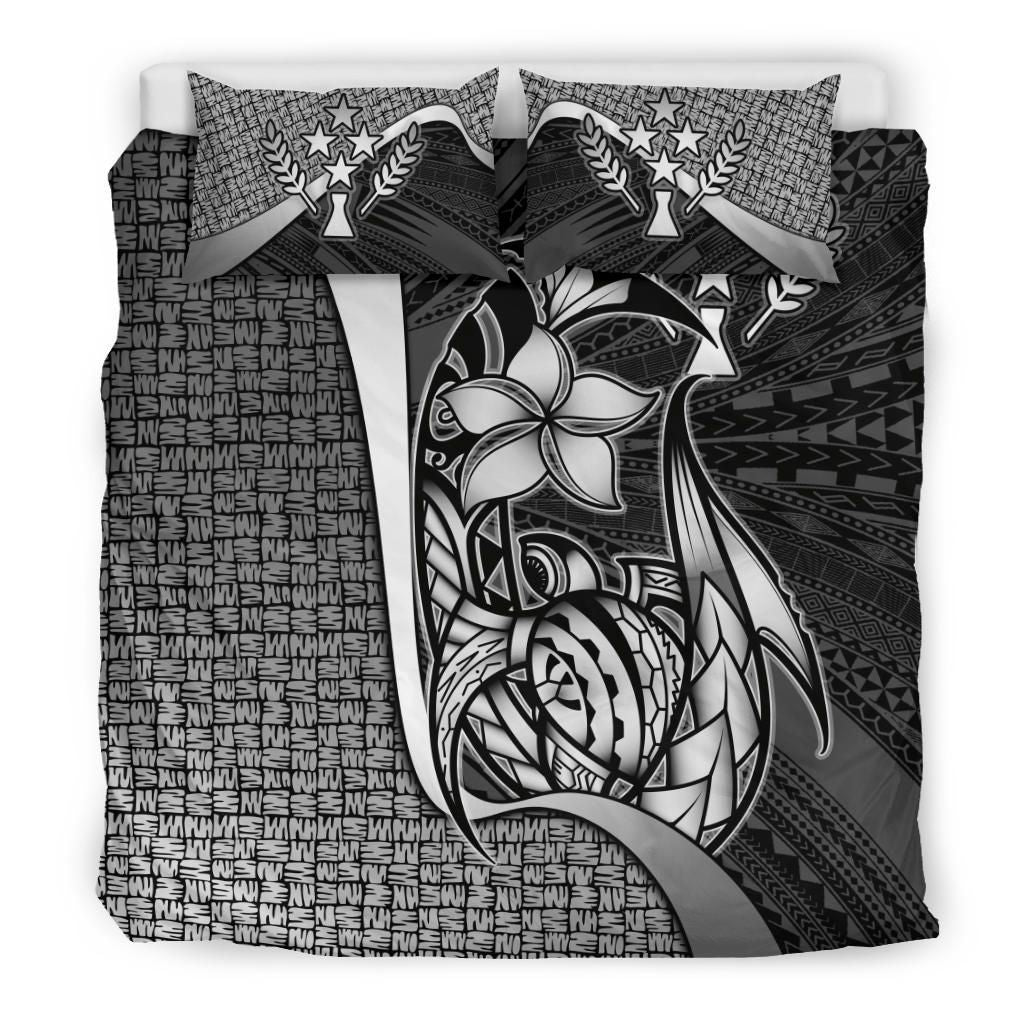 Kosrae Micronesian Bedding Set White - Turtle With Hook