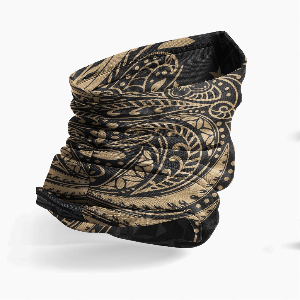 Kosrae Neck Gaiter - Floral Tattoo Gold