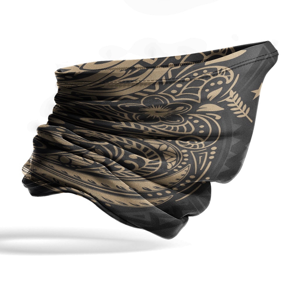 Kosrae Neck Gaiter - Floral Tattoo Gold