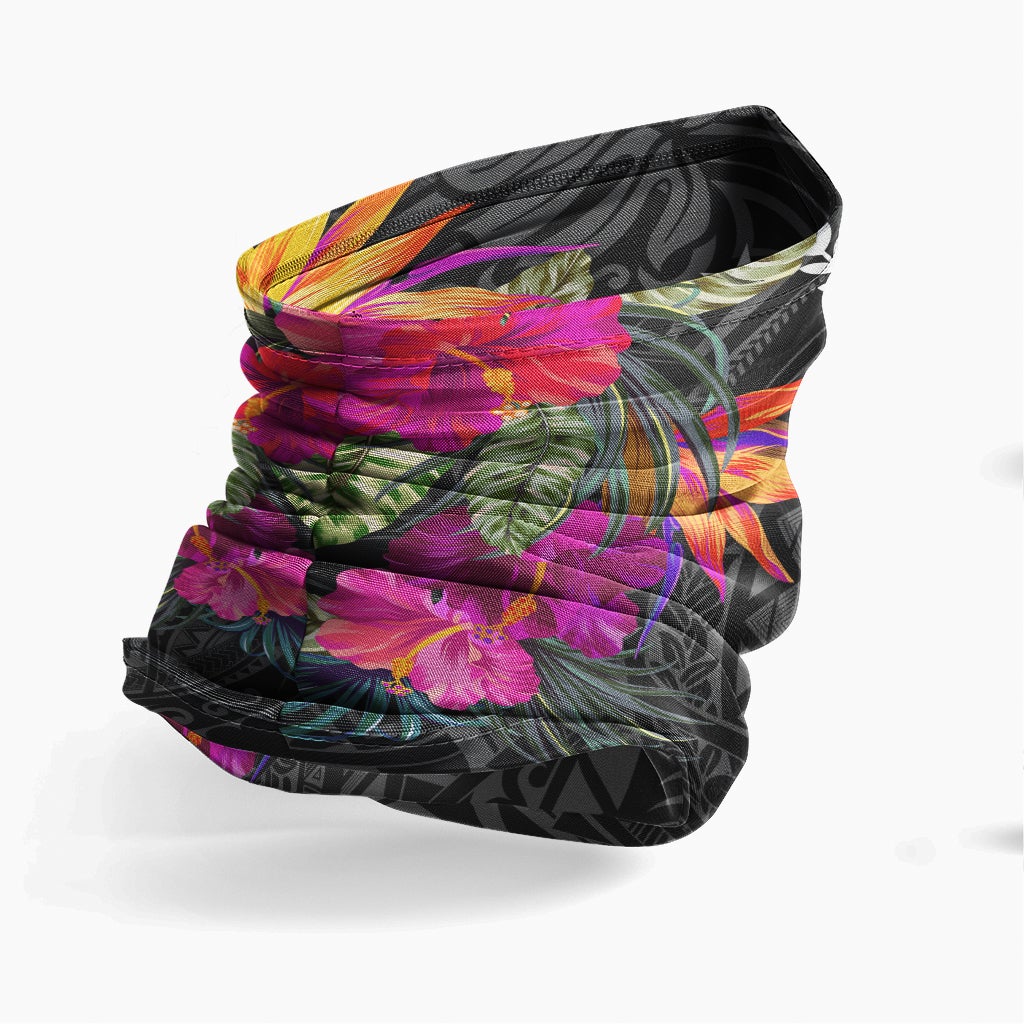 Kosrae Neck Gaiter - Hibiscus Polynesian Pattern