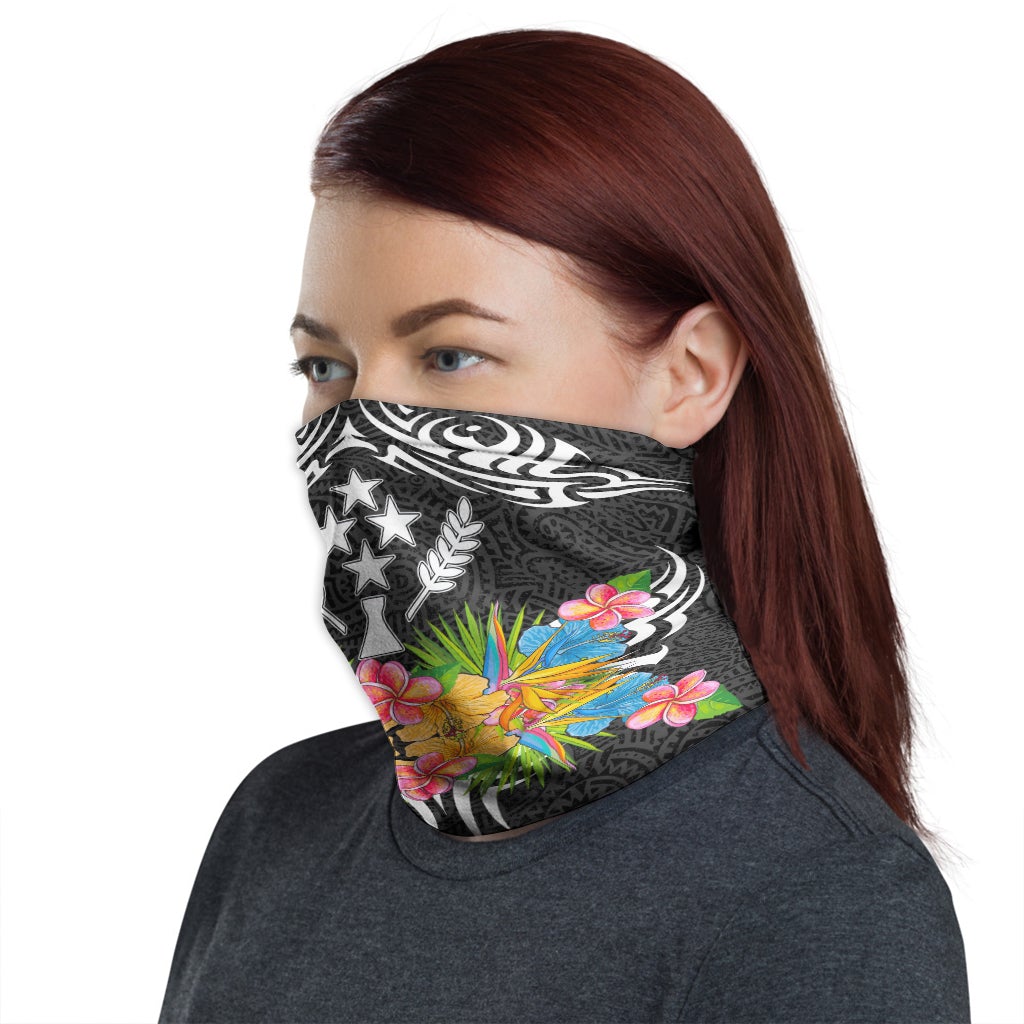 Kosrae Neck Gaiter - Tribal Floral Pattern