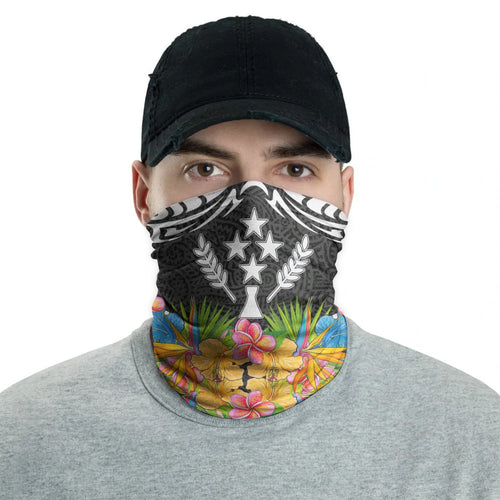 Kosrae Neck Gaiter - Tribal Floral Pattern