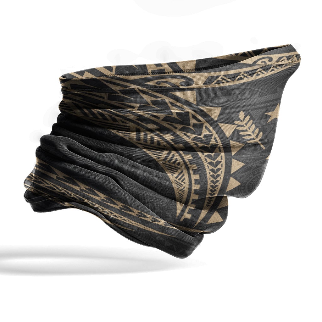 Kosrae Neck Gaiter - Tribal Pattern Gold