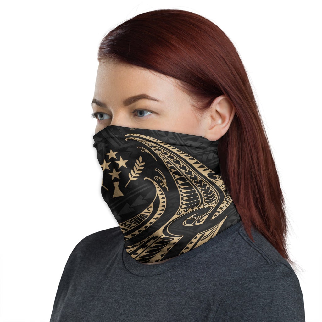 Kosrae Neck Gaiter - Tribal Wave Gold