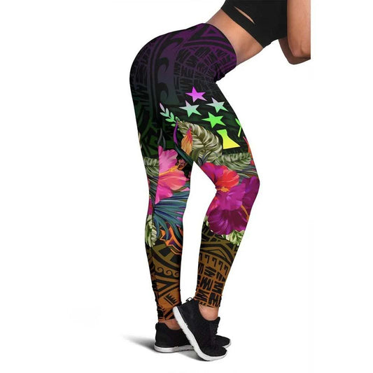 Kosrae Personalised Legging - Summer Hibiscus