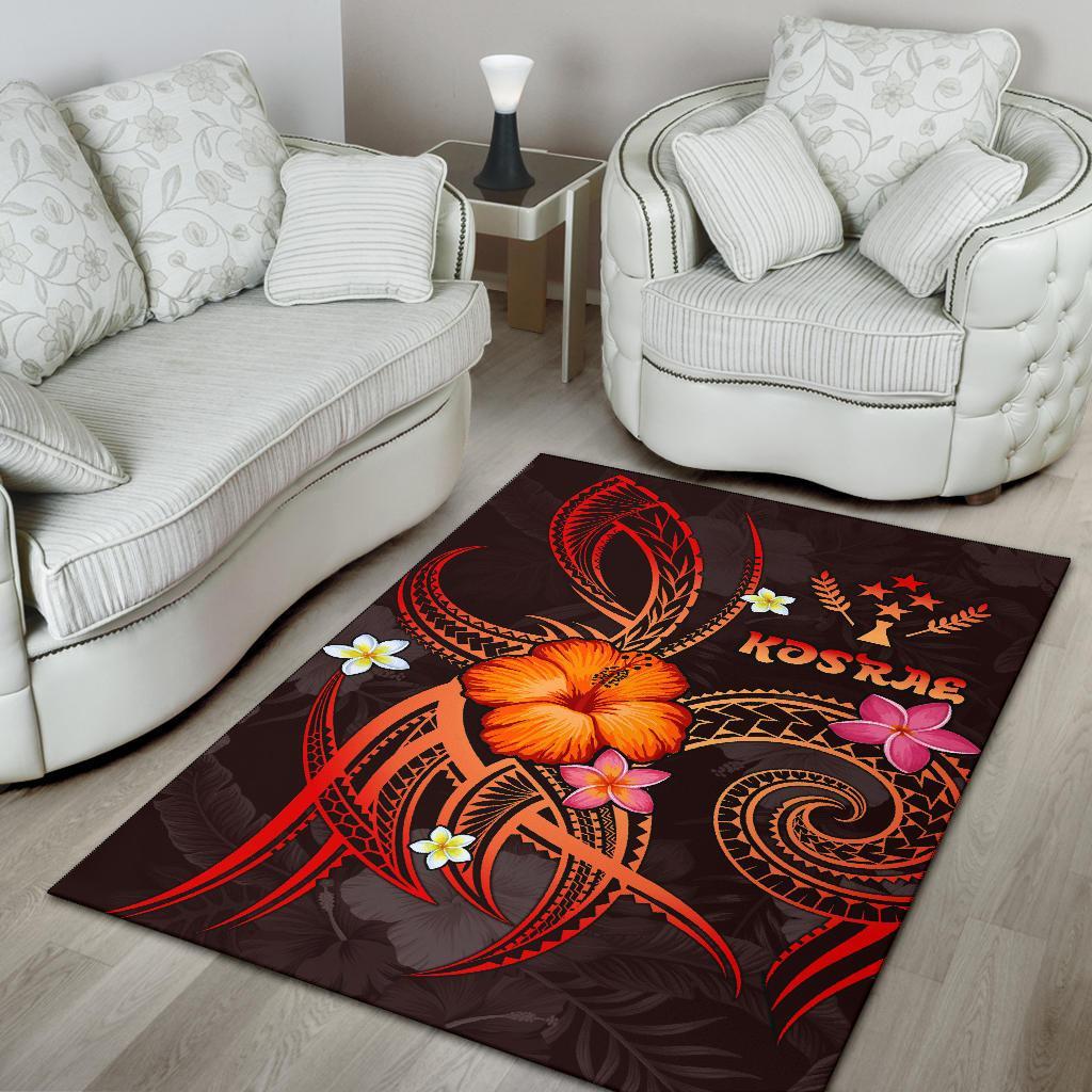 Kosrae Polynesian Area Rug - Legend of Kosrae (Red)