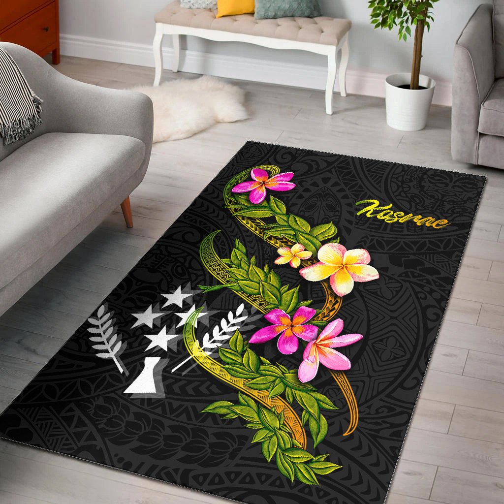 Kosrae Polynesian Area Rug - Plumeria Tribal