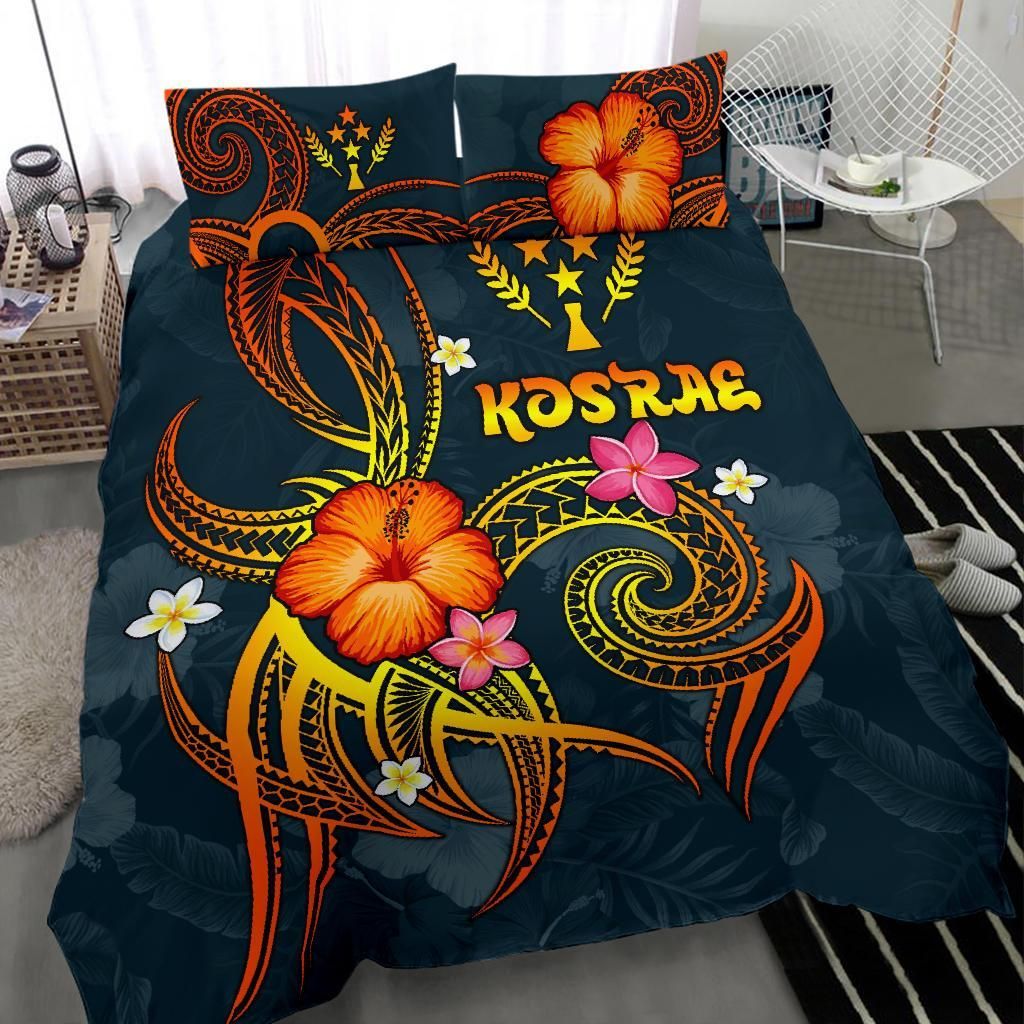 Kosrae Polynesian Bedding Set - Legend Of Kosrae (Blue)