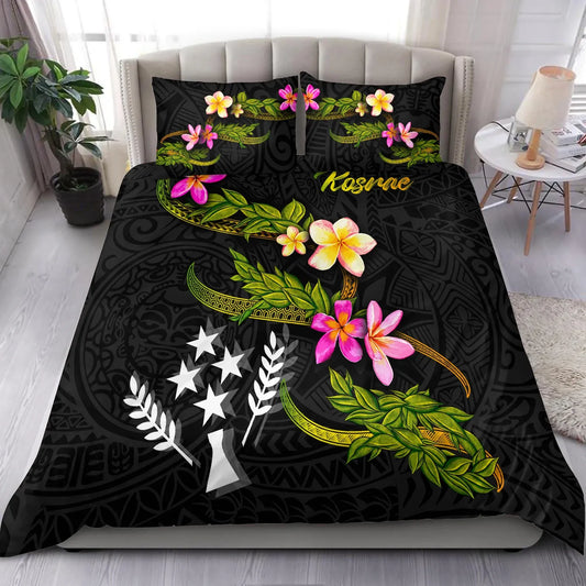 Kosrae Polynesian Bedding Set - Plumeria Tribal