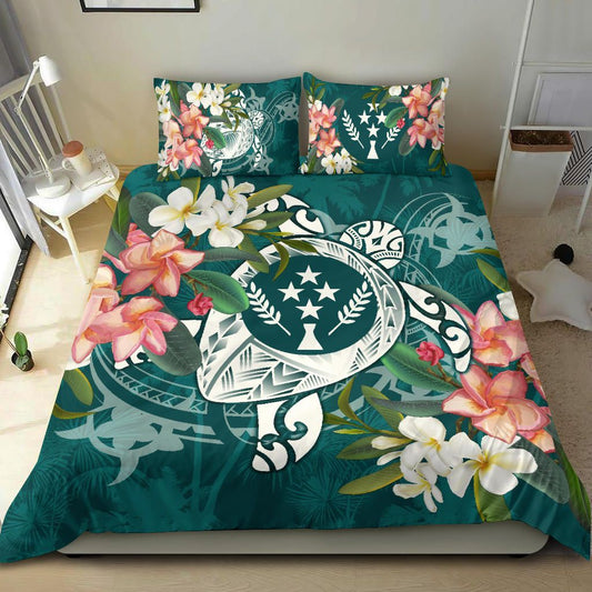 Kosrae Polynesian Bedding Set - Turtle With Plumeria