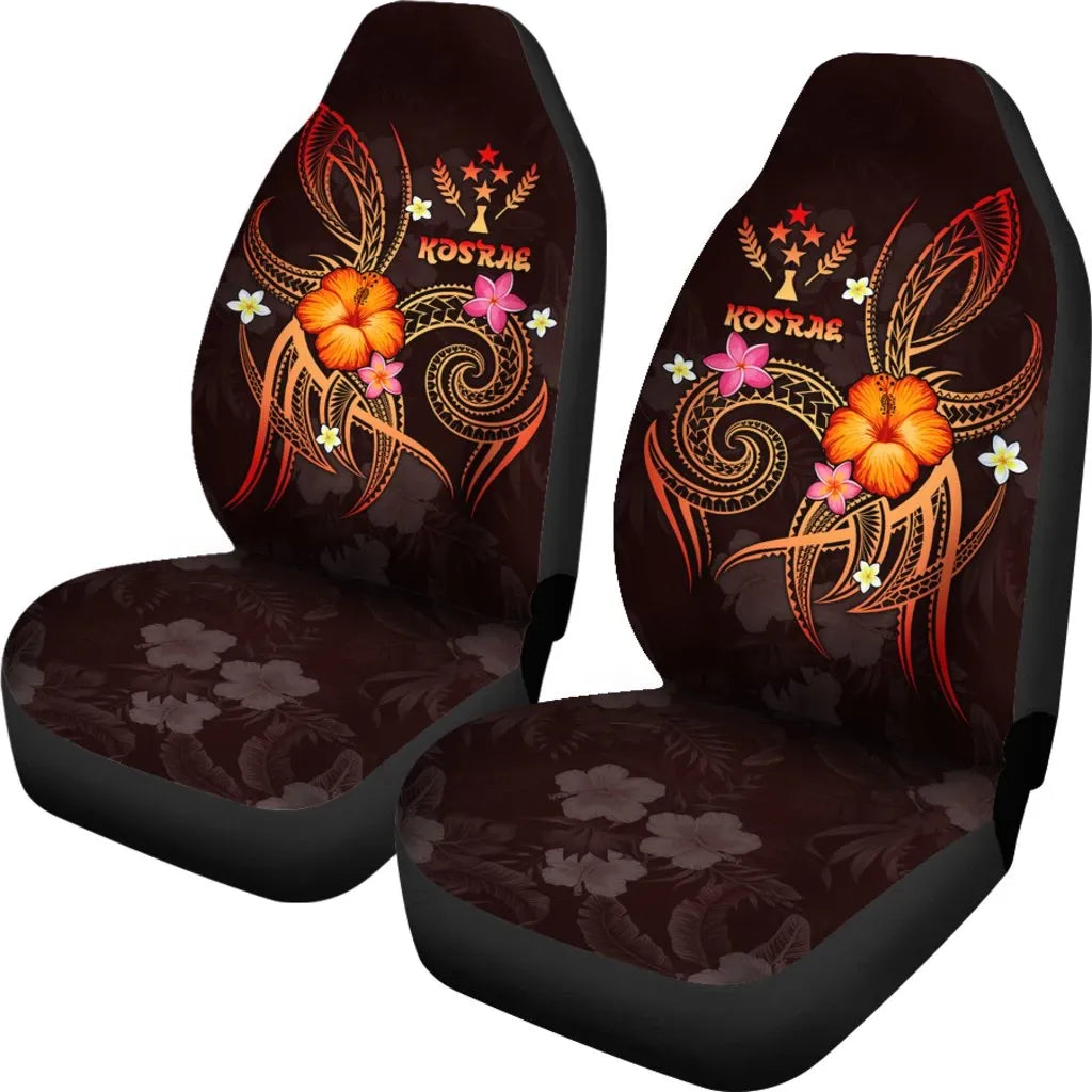 Kosrae Polynesian Car Seat Covers - Legend of Kosrae (Red)