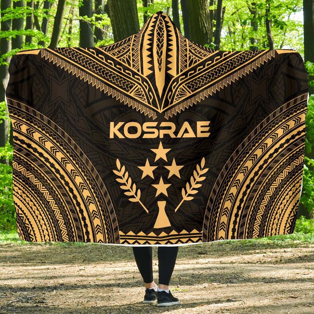 Kosrae Polynesian Chief Hooded Blanket - Gold Version