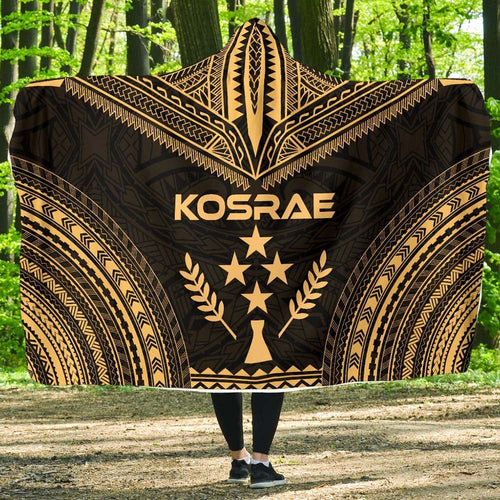 Kosrae Polynesian Chief Hooded Blanket - Gold Version