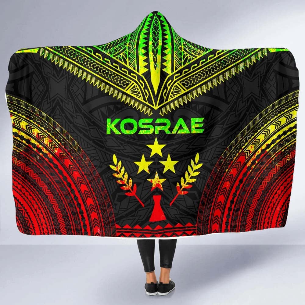 Kosrae Polynesian Chief Hooded Blanket - Reggae Version