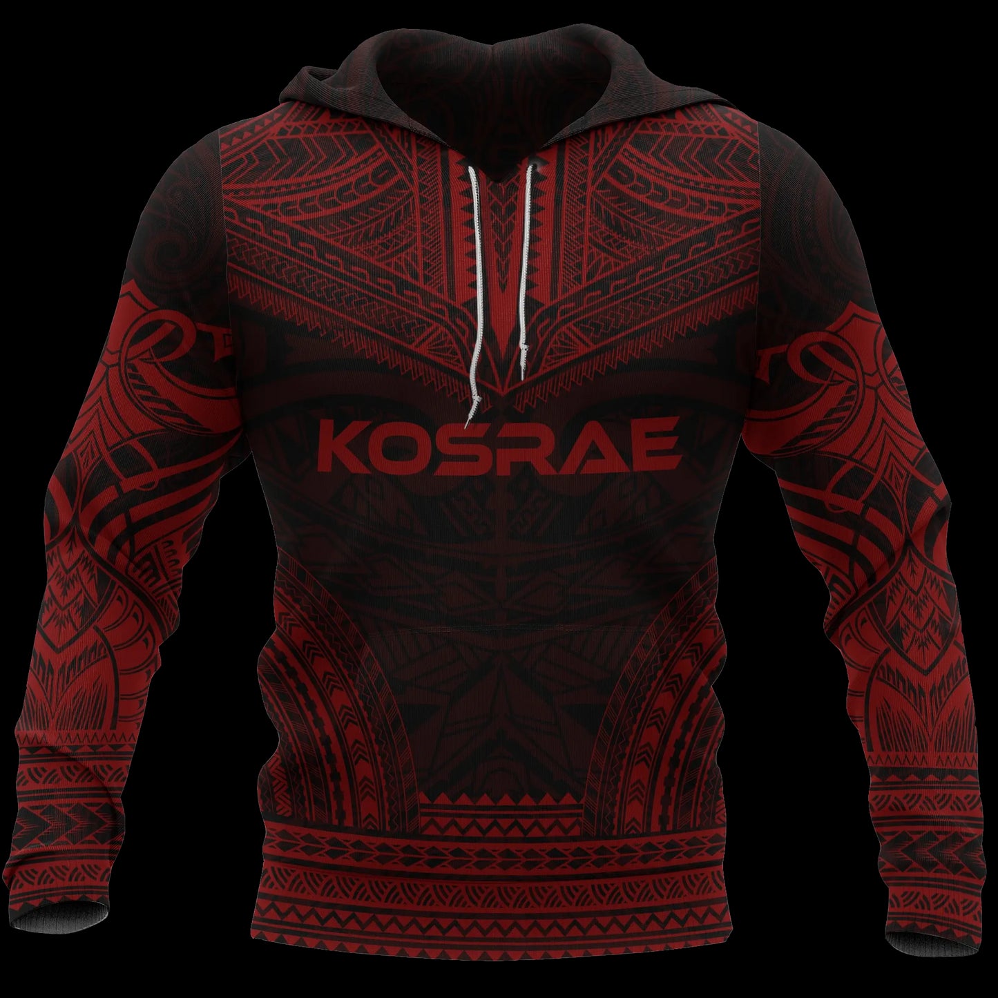 Kosrae Polynesian Chief Hoodie - Red Version