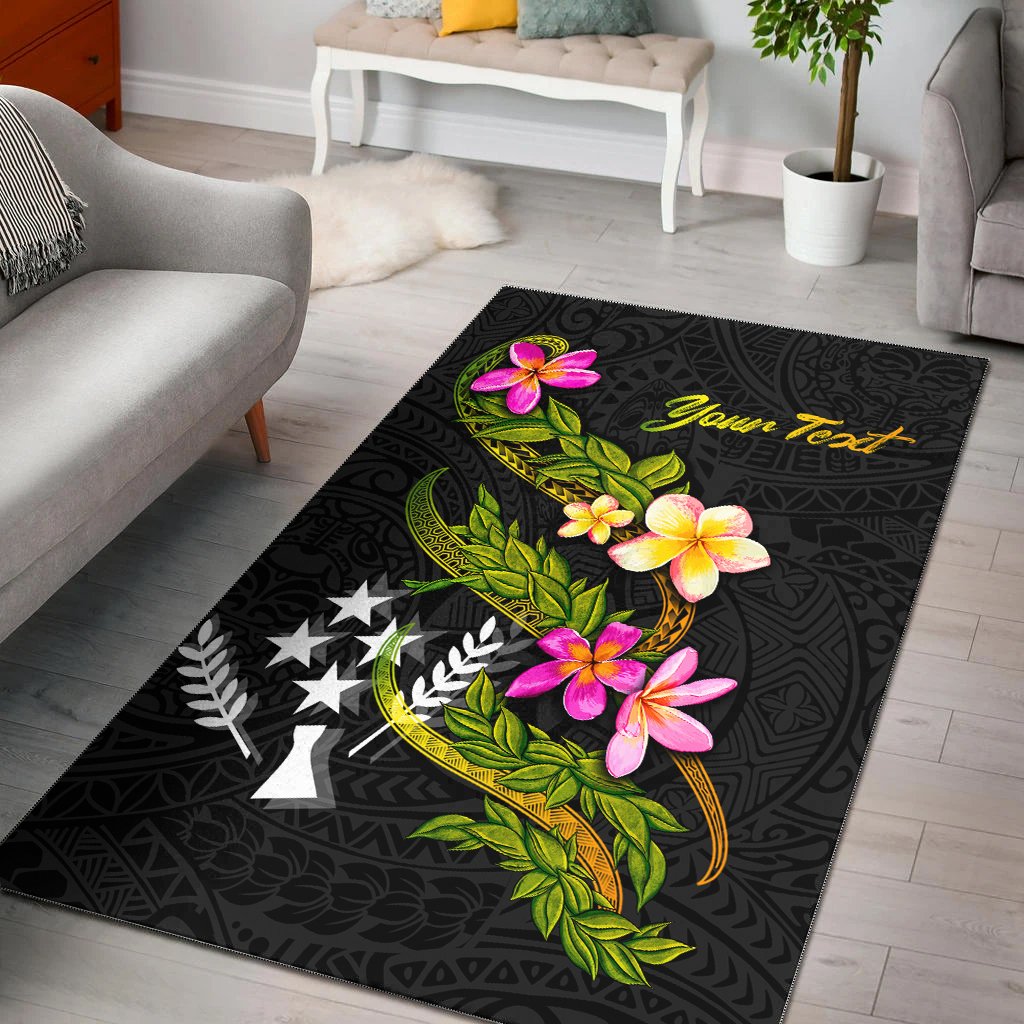 Kosrae Polynesian Custom Personalised Area Rug - Plumeria Tribal