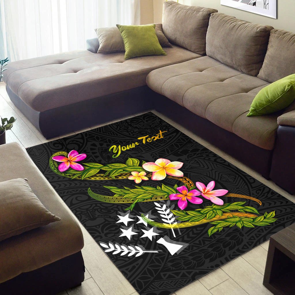 Kosrae Polynesian Custom Personalised Area Rug - Plumeria Tribal