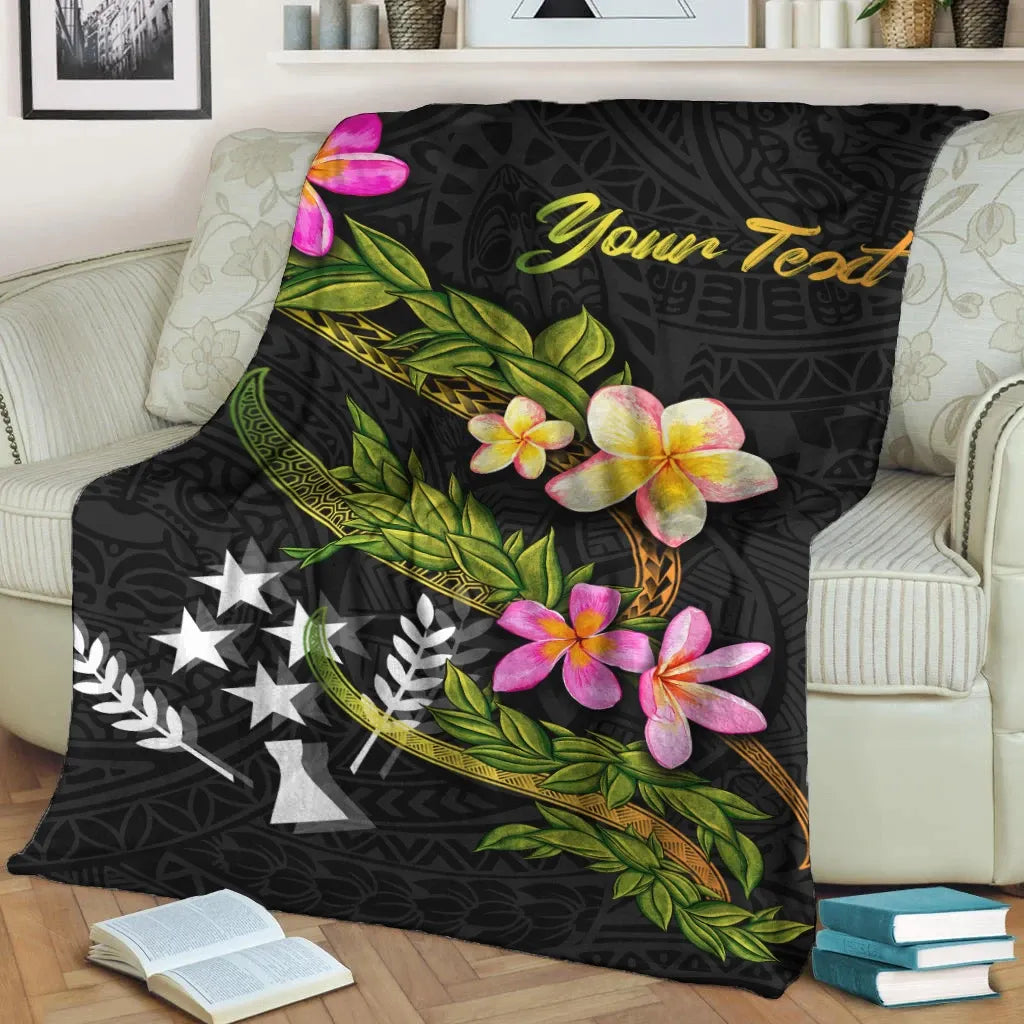 Kosrae Polynesian Custom Personalised Blanket - Plumeria Tribal