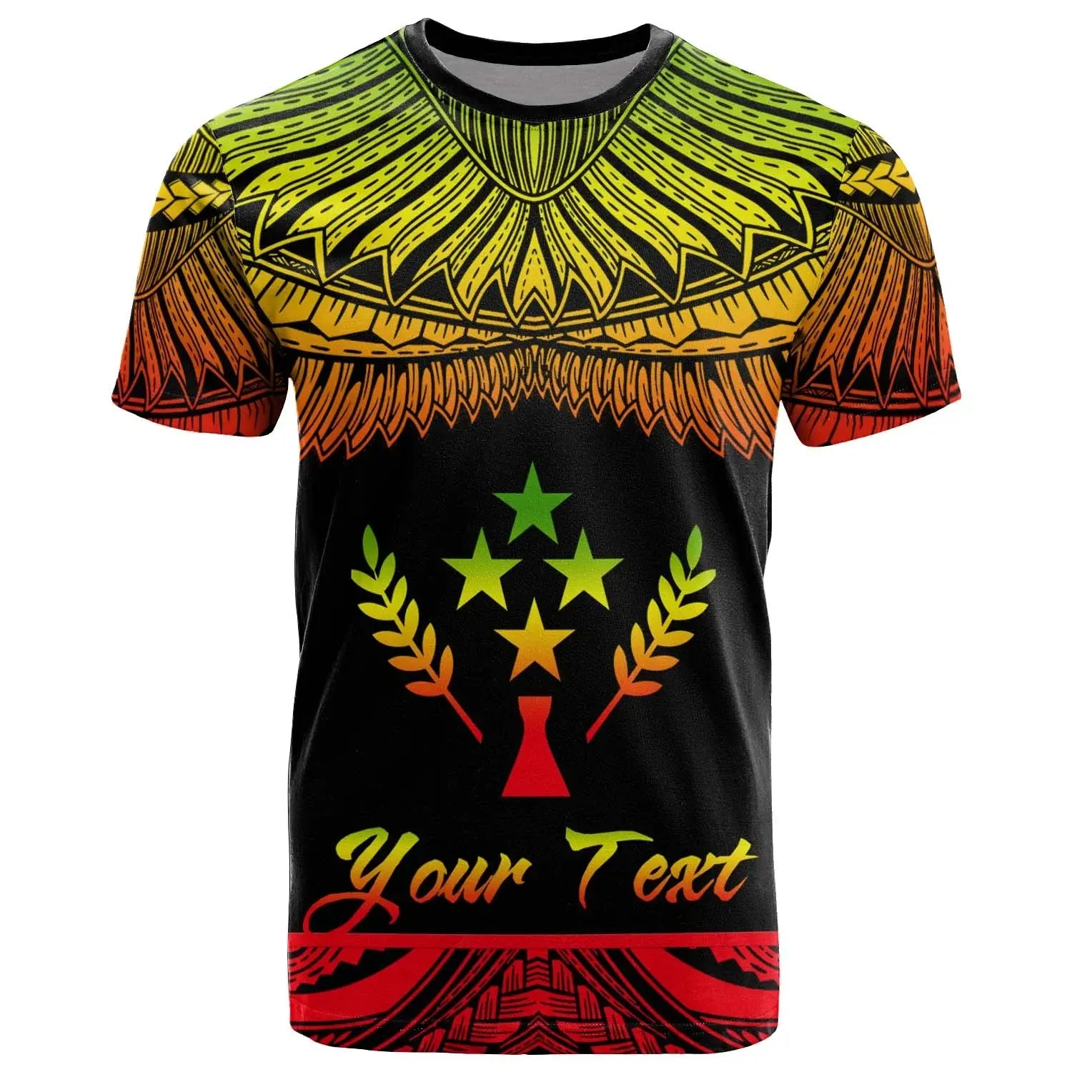 Kosrae Polynesian Custom Personalised T-Shirt - Kosrae Pride Reggae Version