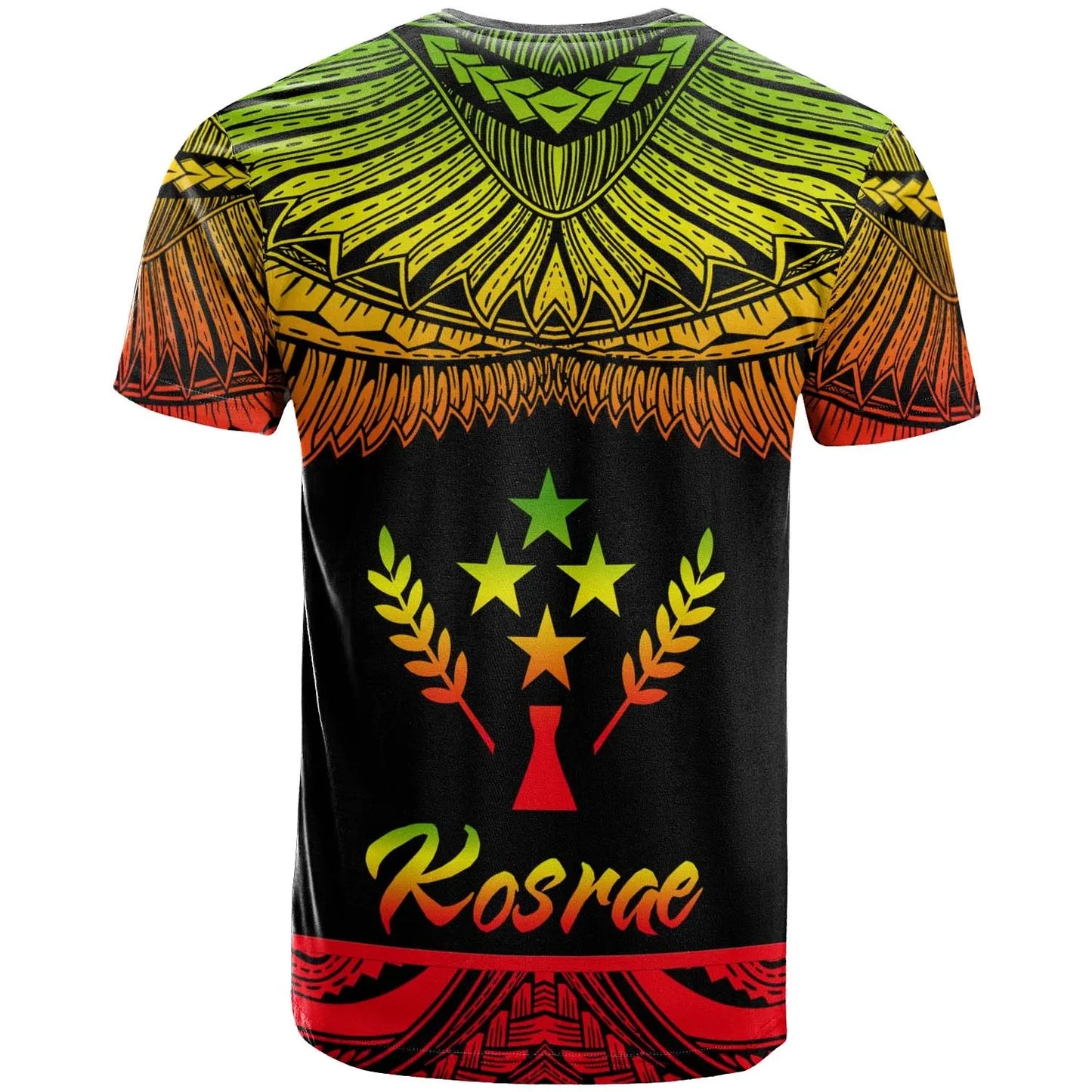 Kosrae Polynesian Custom Personalised T-Shirt - Kosrae Pride Reggae Version