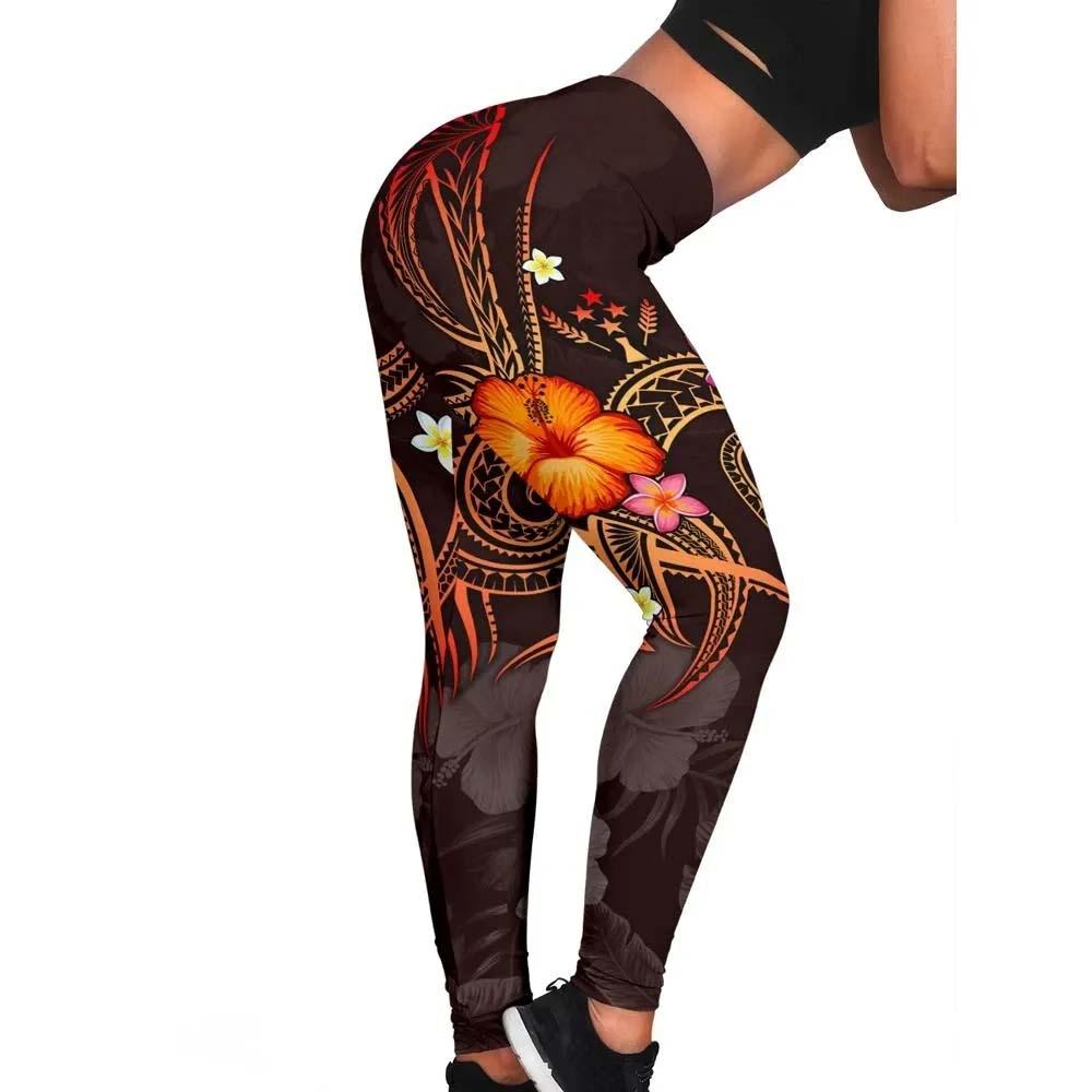 Kosrae Polynesian Legging - Legend of Kosrae (Red)