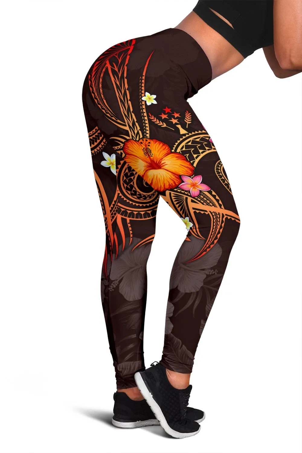 Kosrae Polynesian Legging - Legend of Kosrae (Red)