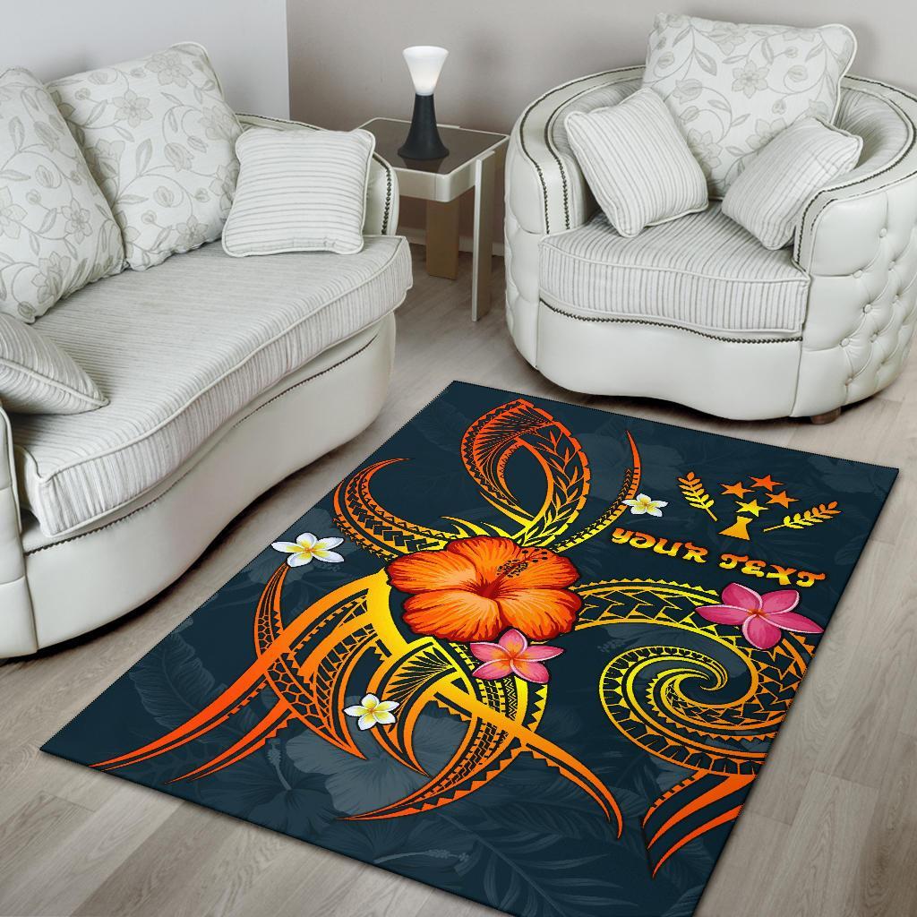 Kosrae Polynesian Personalised Area Rug - Legend of Kosrae (Blue)