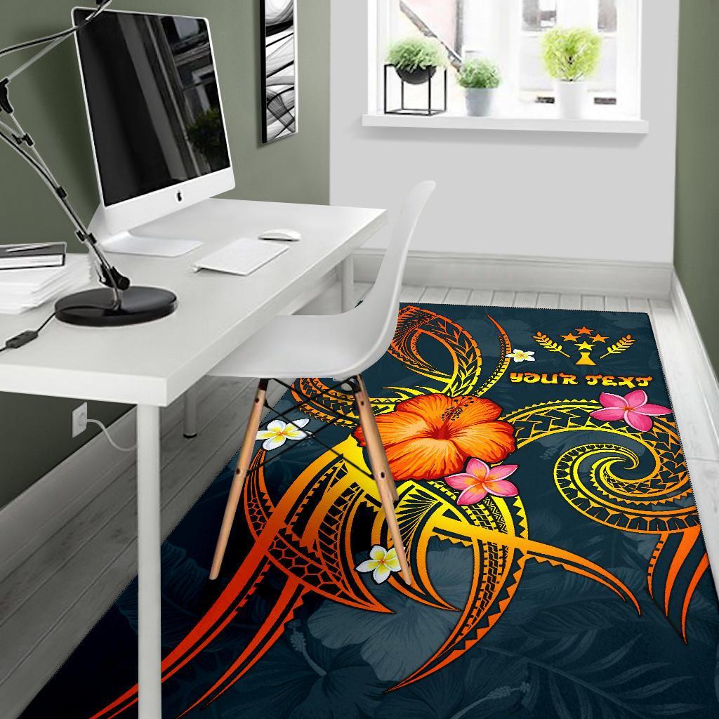 Kosrae Polynesian Personalised Area Rug - Legend of Kosrae (Blue)