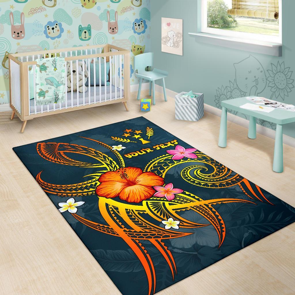 Kosrae Polynesian Personalised Area Rug - Legend of Kosrae (Blue)