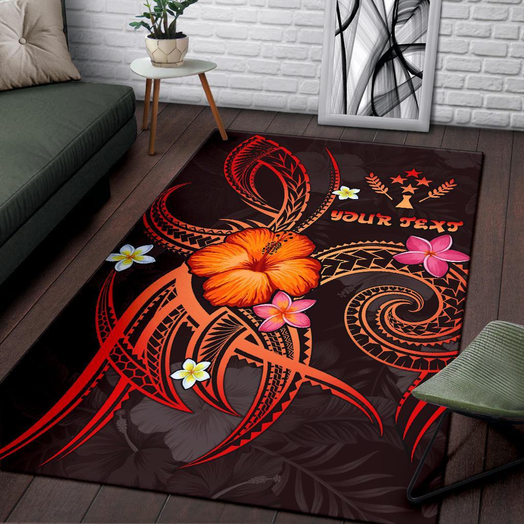 Kosrae Polynesian Personalised Area Rug - Legend of Kosrae (Red)