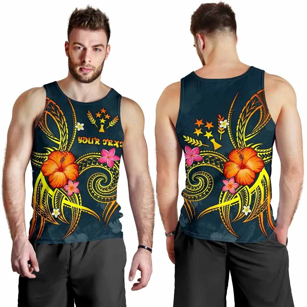 Kosrae Polynesian Personalised Men Tank Top - Legend of Kosrae (Blue)