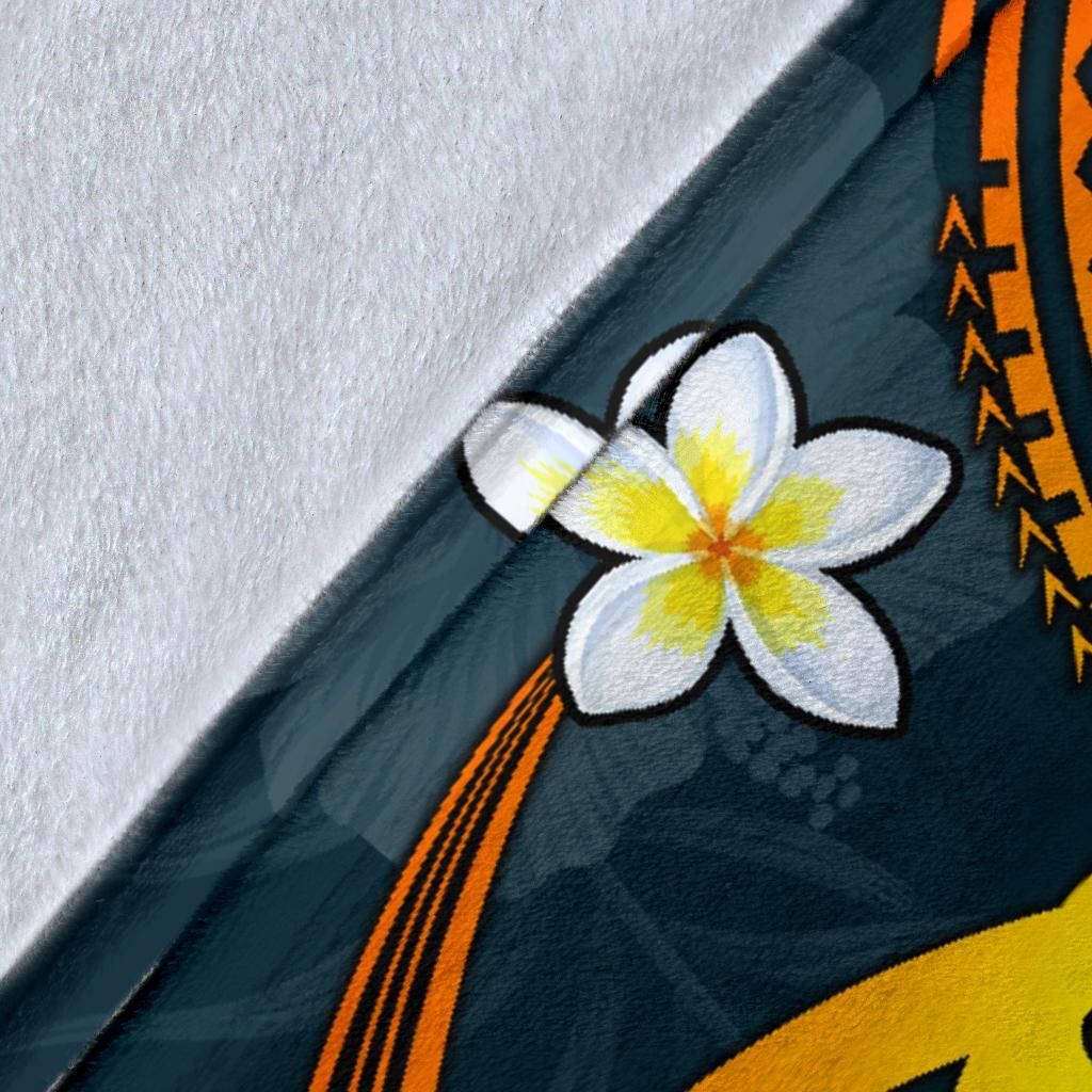 Kosrae Polynesian Personalised Premium Blanket - Legend of Kosrae (Blue)