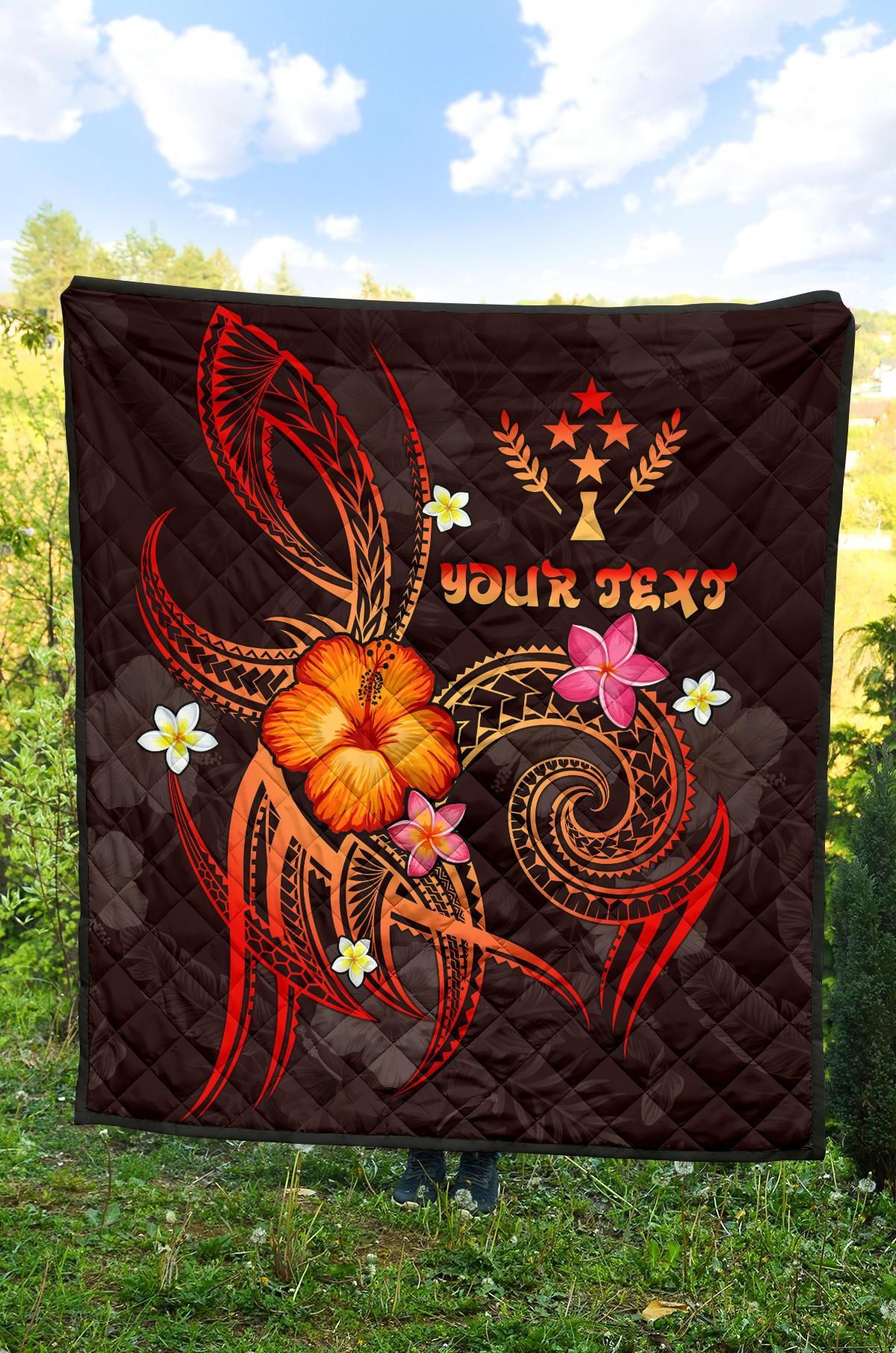Kosrae Polynesian Personalised Premium Quilt - Legend of Kosrae (Red)