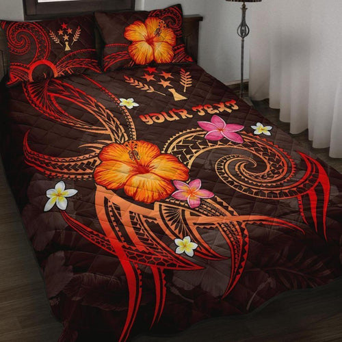 Kosrae Polynesian Personalised Quilt Bed Set - Legend of Kosrae (Red)