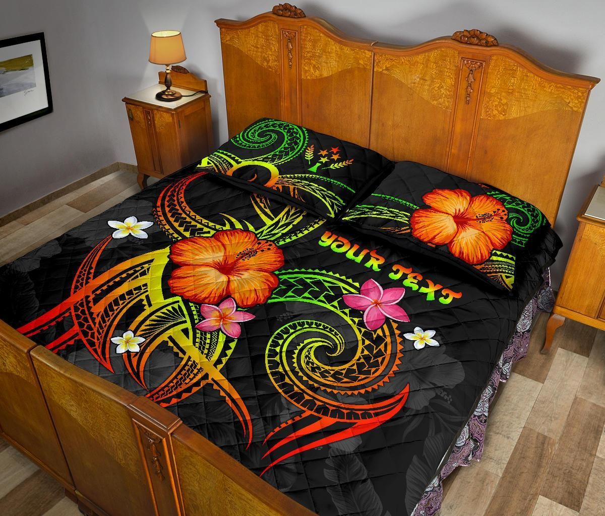 Kosrae Polynesian Personalised Quilt Bed Set - Legend of Kosrae (Reggae)