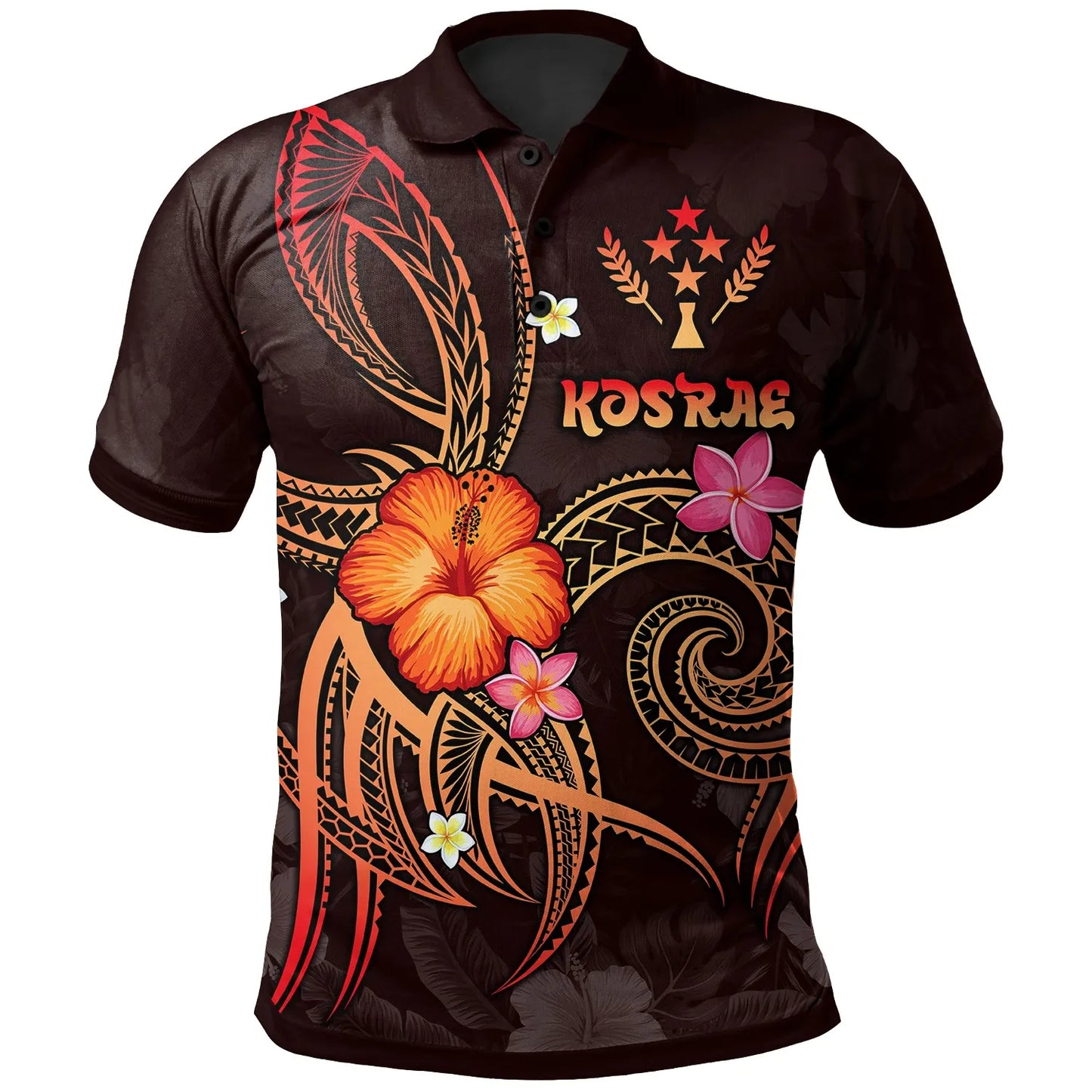 Kosrae Polynesian Polo Shirt - Legend of Kosrae (Red)